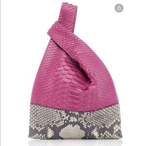 Hayward | Python shopper tote bag in Magenta
